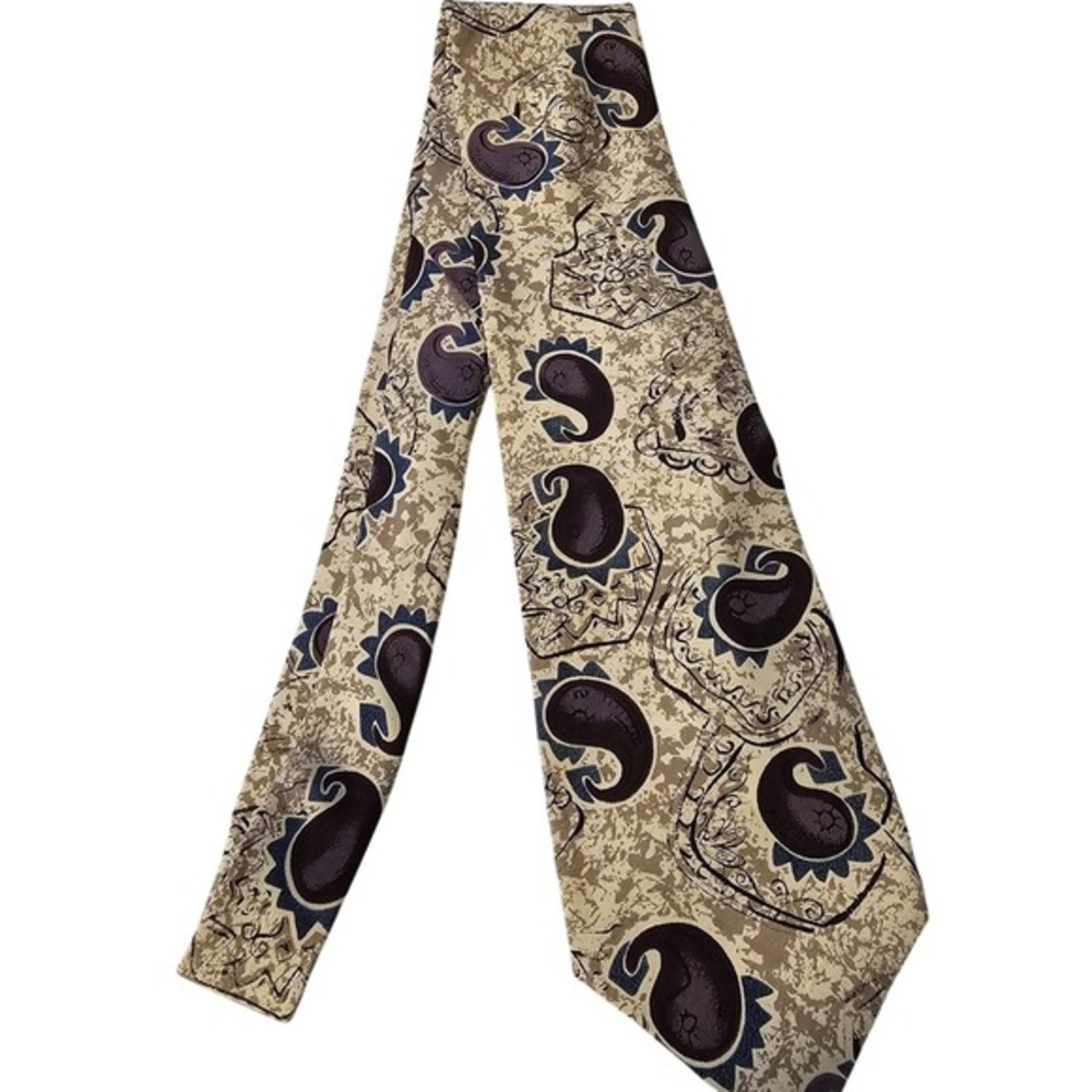 Bass‎ Silk Paisley Pattern Necktie